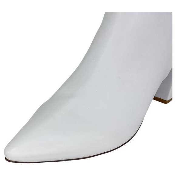 SMASH Shoes Chiku White Faux Leather Womens Ankle Boots Size 12M - Picture 6 of 13